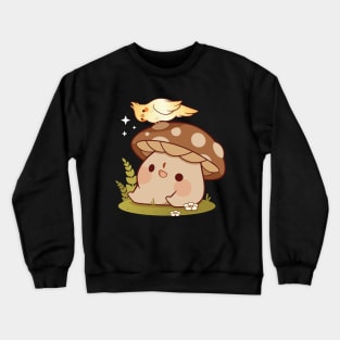 Bird and mushroom friends Crewneck Sweatshirt